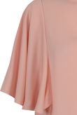 Rose High Neck Blouse With floaty Sleeve