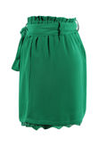 Green Ruched Tie Up Mini Skirt