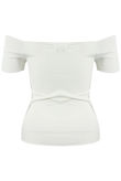 Mix Pack Ribbed Bardot Crop Top