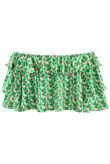 Green Printed Flowing Off The Shoulder Top