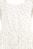 White Polka Dot Pleated Off Shoulder Palazzo Jumpsuit