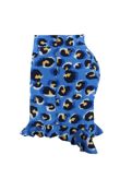 Blue Leopard Frill Hem Shorts