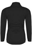 Black Ruched Waist Fitted Shirt