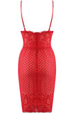 Red Scallop Lace Cami Dress