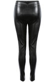 Faux Leather V Pattern Sheeny Pants
