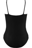 Black Velvet Stripes Cami Bodysuit
