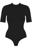 Black Mock Neck Bodysuit