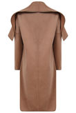 Camel Brushed Felt Waterfall Coat