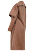 Camel Brushed Felt Waterfall Coat
