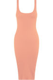 Rose Ribbed Midi Dress