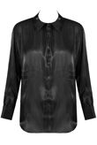 Black Buttons Up Shiny Shirt