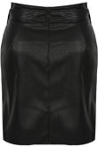 Black Knotted Back Zip Up Mini Skirt