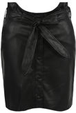 Black Knotted Back Zip Up Mini Skirt