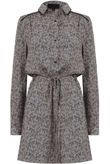 Black Paisley Print Shirt Dress 