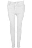 White Knee Ripped High Waisted Skinny Jeans