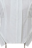  White PVC Trim Light Showerproof Long Sleeved Jacket