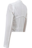  White PVC Trim Light Showerproof Long Sleeved Jacket