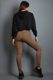 Taupe High Waist Netted Leggings