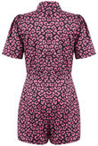 Leopard Printed Overlap Fuchsia Playsuit