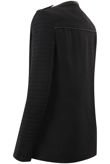 Black Contrast Detail Round Neck Jacket 