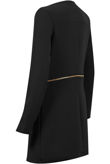 Black Zip Detail Long Double Pocket Coat