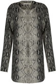 Reptile Print Box Overcoat
