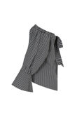 Striped Off Shoulder Back Tie Up Tops