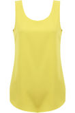 Yellow Muscle Back Sleeveless Tops
