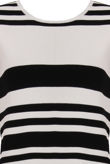 Monochrome Nautical Stripe Print Fine Knit Tops & Skirt Set