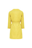 Yellow Suede Effect Belted Coat