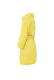 Yellow Suede Effect Belted Coat