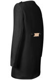 Black Long Zipped Up Long Coat