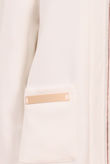 Cream Long Zipped Up Long Coat
