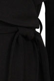 Black Coat With Wrap Front & Funnel Neck