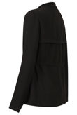 Black Cross Over Jacket with a Tie Belt
