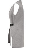 Grey Contrast Collar Gilet - Blue Lining