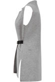 Grey and Pink Contrast Lining Collar Gilet