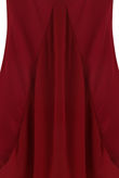 Wine Ruched Back Sleeveless High/Low Top