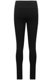 Black Vinyl Panel Elasticated Waist Leggings