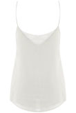 White Front & Back Lace Insert Chiffon Vest