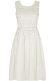 Black Flower Crochet Back Zip Up Shift Dress-Copy