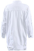 White Oversized Ripped Jacket 