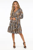 White Leopard Print Mini Dress