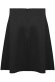 Black Back Zip Up Detail A Line Skirt
