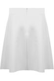 Cream Back Zip Up Detail A Line Skirt