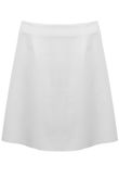 Cream Back Zip Up Detail A Line Skirt