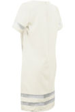 White Shift Dress With Mesh Panel