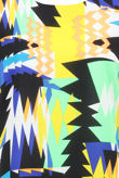 Multicolour Zigzag Print Back Zip Up Shift Dress
