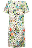 Multicolour Floral Print Back Zip Up Shift Dress
