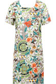 Multicolour Floral Print Back Zip Up Shift Dress